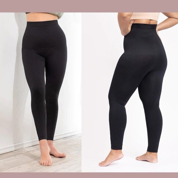 Shapermint Empetua Womens High Waist Shaping Leggings Sz Large Black 42075 $60 - Picture 15 of 16